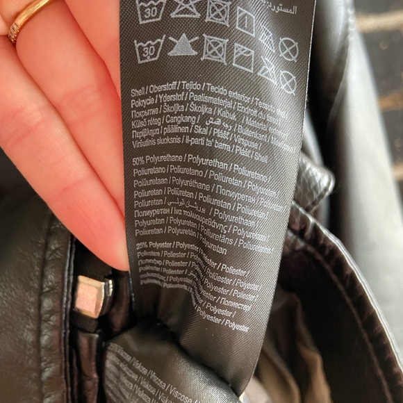 Vero Moda Faux Leather Moto Jacket - Picture 8 of 9